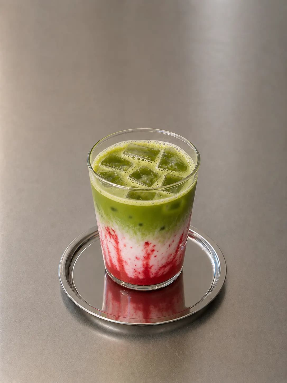 Ice Strawberry Matcha Latte